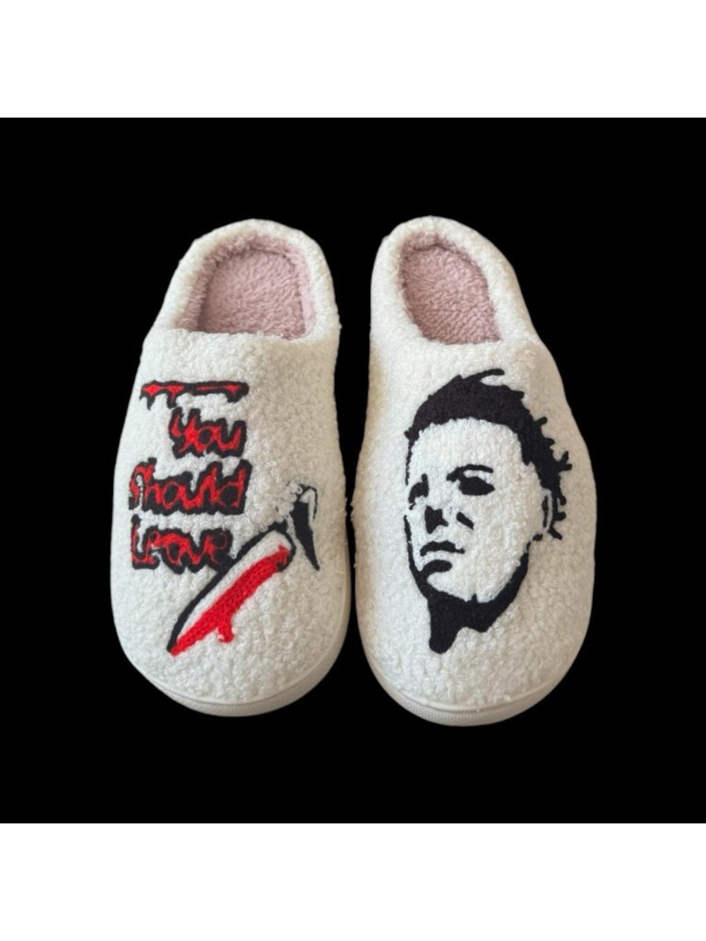 Women Michael Myers Size 38 (US Size 7) Halloween House Slippers.  New! Soft!